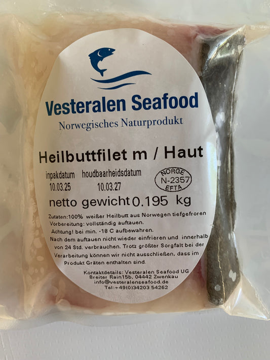 Heilbutt Filet mit Haut 1000g