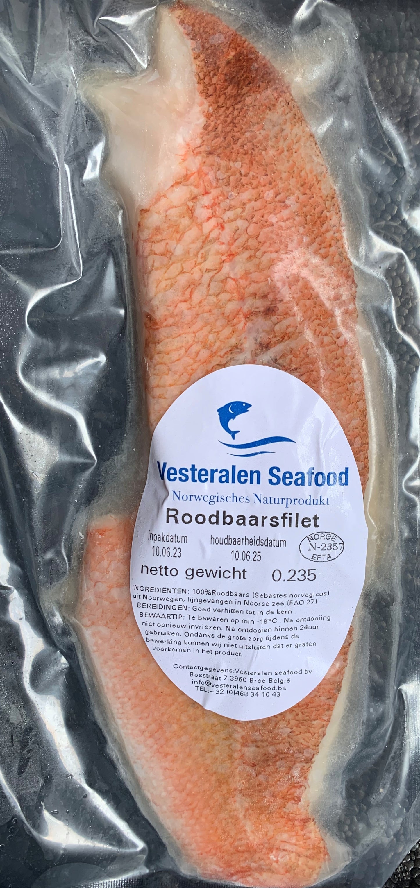 Rotbarsch Filet mit Haut 1000g